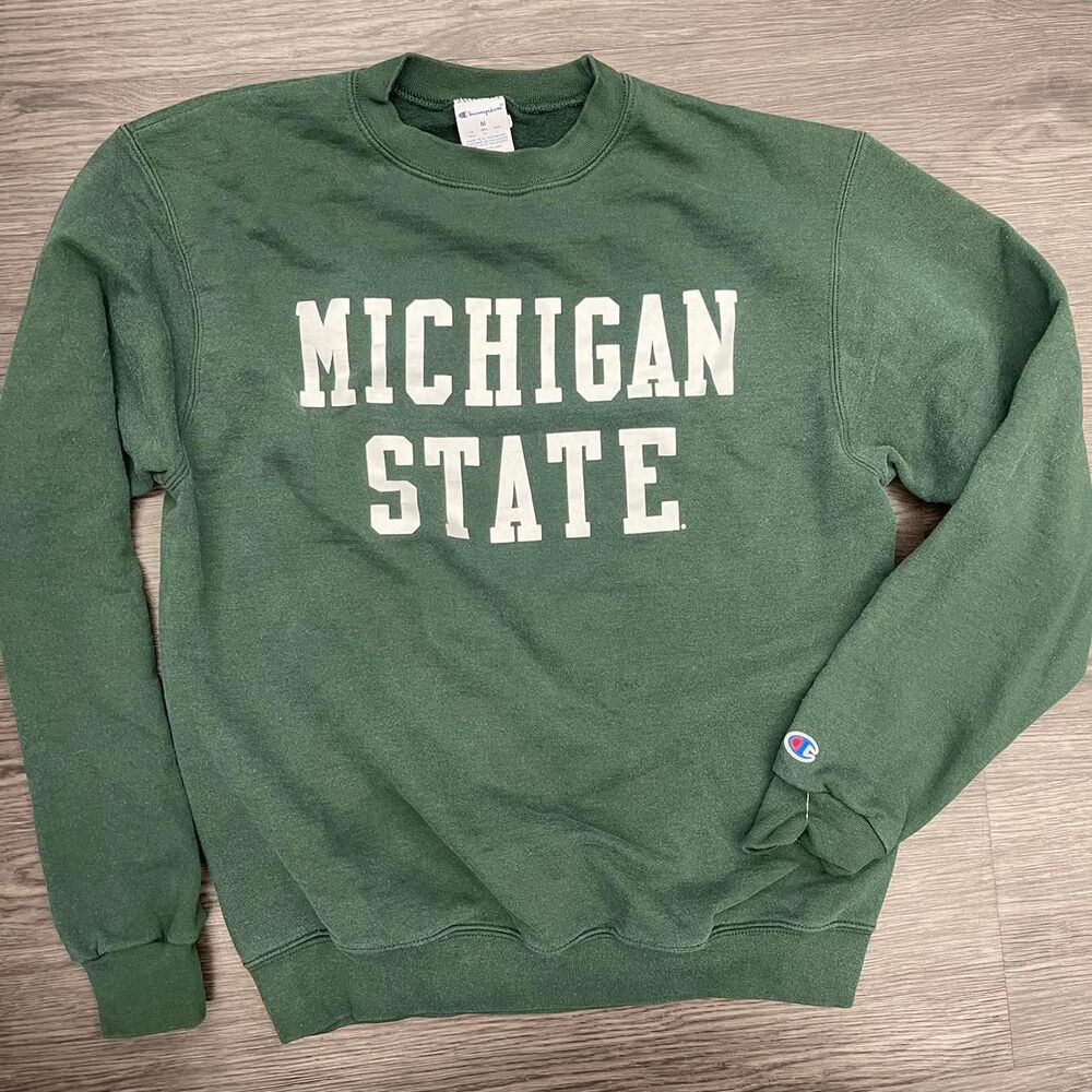 Champion Men's Green and White Sweatshirt